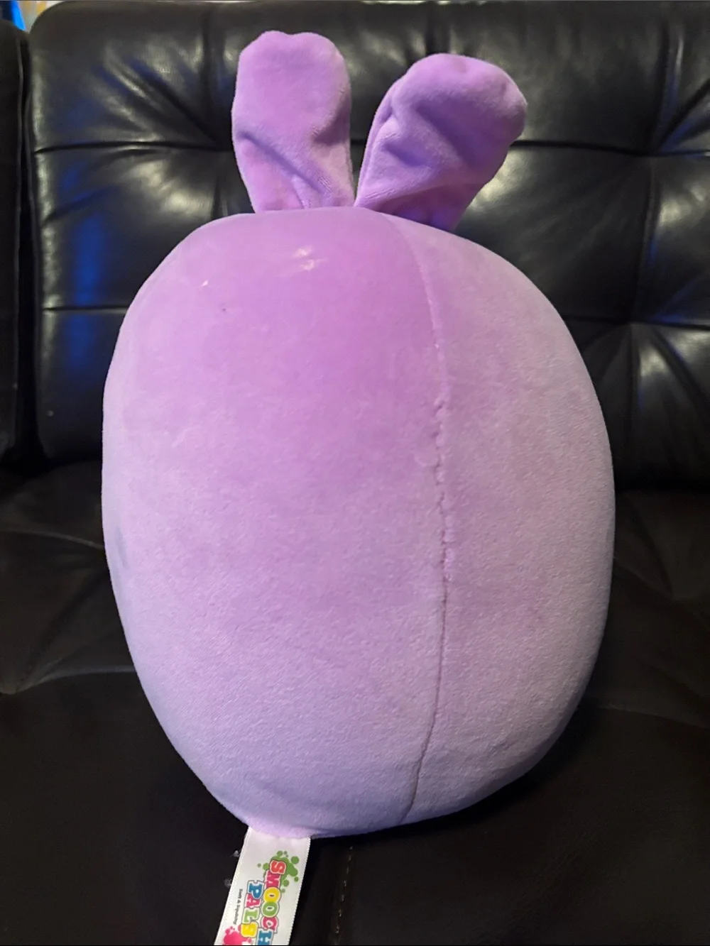 Lavender Plush Bunny with Orange Gingham Star - Soft Kids Stuffed Animal